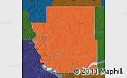 Political Map of Burleigh County, darken