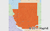 Political Map of Burleigh County, lighten
