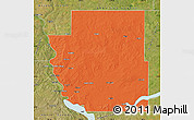 Political Map of Burleigh County, satellite outside