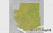 Satellite Map of Burleigh County, lighten, desaturated
