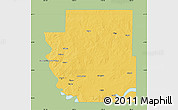 Savanna Style Map of Burleigh County, single color outside