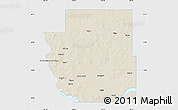 Shaded Relief Map of Burleigh County, single color outside