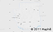 Silver Style Map of Burleigh County, single color outside