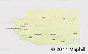 Physical Panoramic Map of Burleigh County, cropped outside
