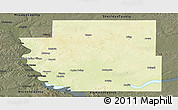 Physical Panoramic Map of Burleigh County, darken