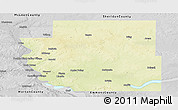 Physical Panoramic Map of Burleigh County, desaturated