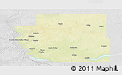Physical Panoramic Map of Burleigh County, lighten, desaturated