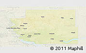 Physical Panoramic Map of Burleigh County, lighten