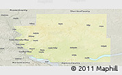 Physical Panoramic Map of Burleigh County, semi-desaturated