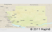 Physical Panoramic Map of Burleigh County, shaded relief outside