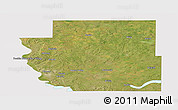 Satellite Panoramic Map of Burleigh County, cropped outside