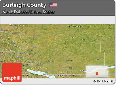 Satellite Panoramic Map of Burleigh County