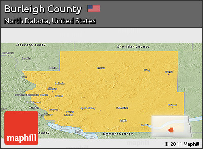 Savanna Style Panoramic Map of Burleigh County