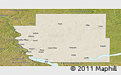 Shaded Relief Panoramic Map of Burleigh County, satellite outside