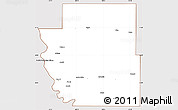 Classic Style Simple Map of Burleigh County, cropped outside
