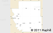 Classic Style Simple Map of Burleigh County, single color outside
