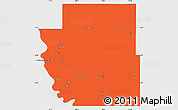 Political Simple Map of Burleigh County, single color outside