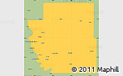 Savanna Style Simple Map of Burleigh County