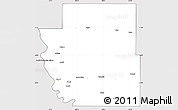 Silver Style Simple Map of Burleigh County, cropped outside