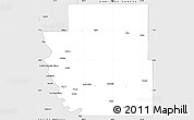 Silver Style Simple Map of Burleigh County