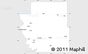 Silver Style Simple Map of Burleigh County, single color outside