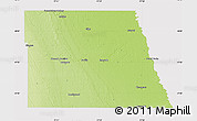Physical Map of Grand Forks County, cropped outside