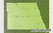 Physical Map of Grand Forks County, darken