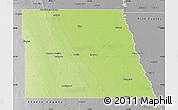 Physical Map of Grand Forks County, desaturated