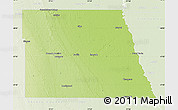 Physical Map of Grand Forks County, lighten