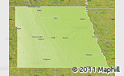 Physical Map of Grand Forks County, satellite outside