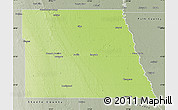 Physical Map of Grand Forks County, semi-desaturated