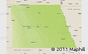 Physical Map of Grand Forks County, shaded relief outside