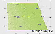 Physical Map of Grand Forks County, single color outside