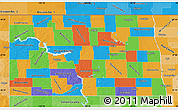 Political Map of North Dakota, political shades outside