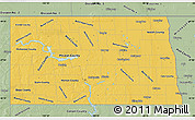 Savanna Style Map of North Dakota