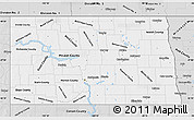 Silver Style Map of North Dakota