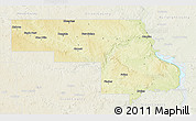 Physical 3D Map of Morton County, lighten
