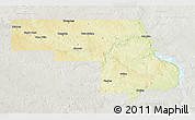 Physical 3D Map of Morton County, lighten, semi-desaturated