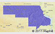 Political 3D Map of Morton County, physical outside