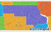 Political 3D Map of Morton County