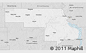 Silver Style 3D Map of Morton County