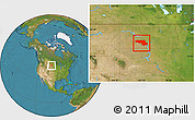 Satellite Location Map of Morton County