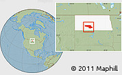Savanna Style Location Map of Morton County, highlighted parent region, hill shading
