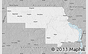 Gray Map of Morton County