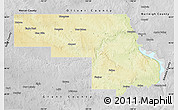 Physical Map of Morton County, desaturated