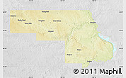 Physical Map of Morton County, lighten, desaturated