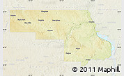 Physical Map of Morton County, lighten