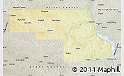 Physical Map of Morton County, semi-desaturated