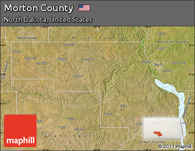 Satellite Map of Morton County