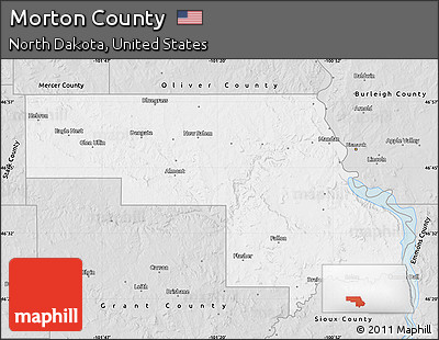 Silver Style Map of Morton County